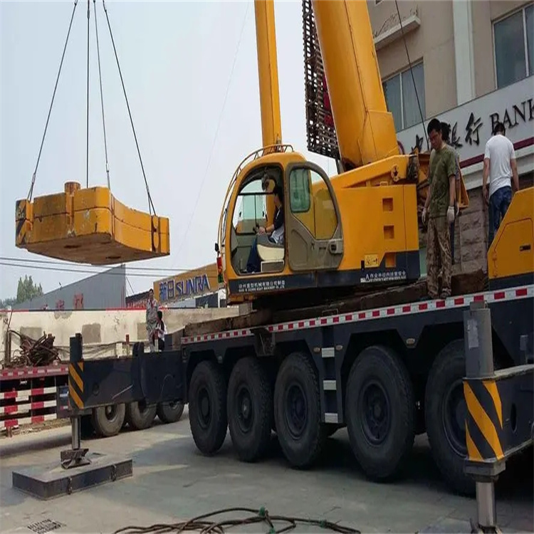 潜山当地吊车出租|机器吊装|75吨|工厂搬迁服务